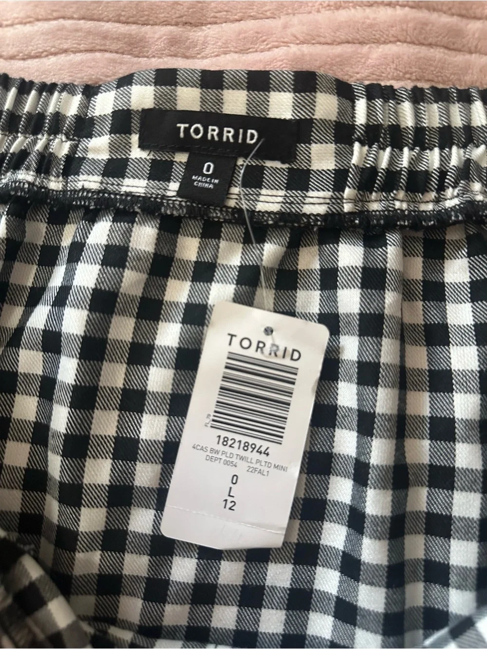 Torrid Black & White Gingham Skirt